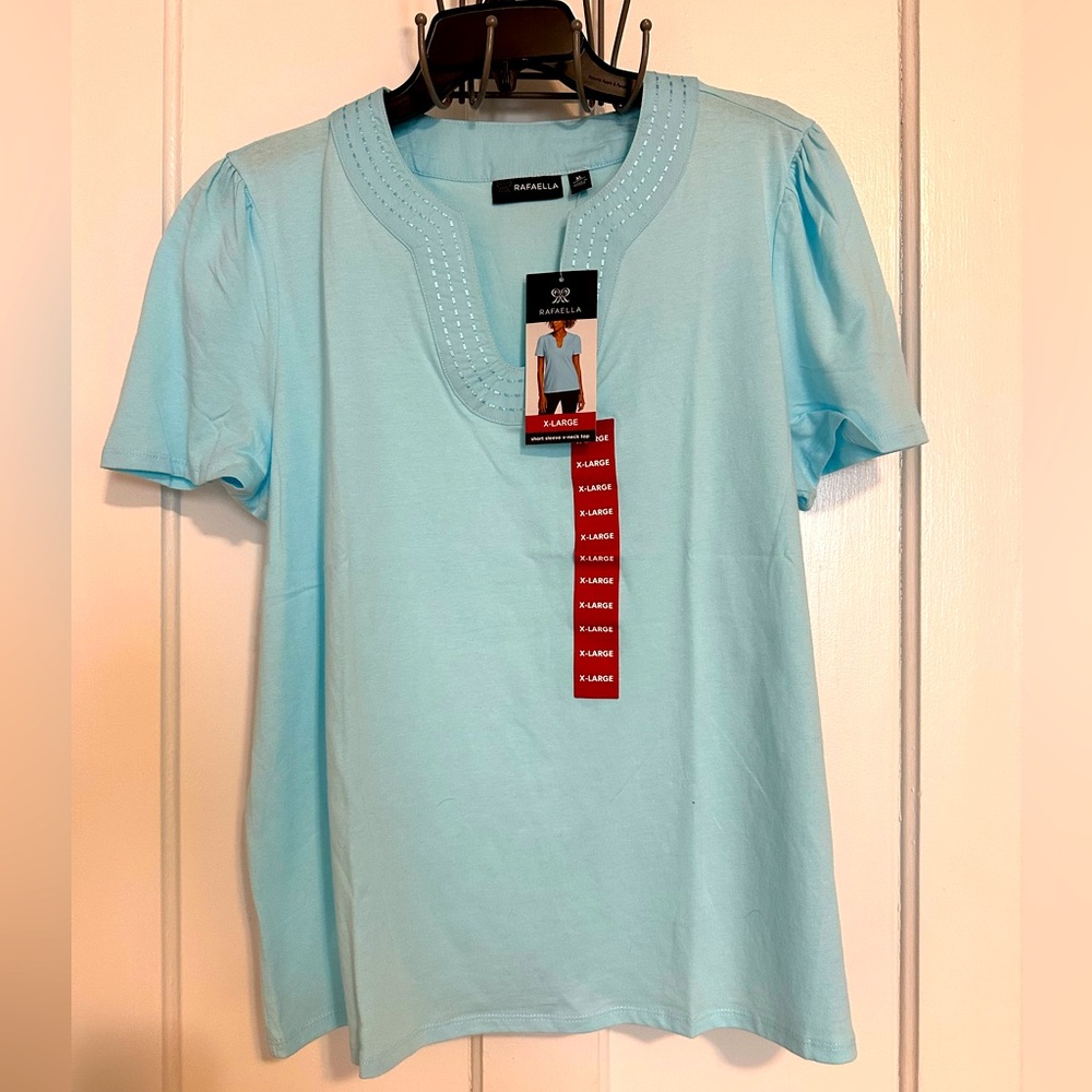 Rafaella NWT Size XL Short Sleeve Top